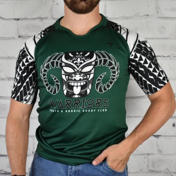Tytan Warriors Tribal Mask Rugby Jersey Youth L / Mens XS - Picture 1 of 4